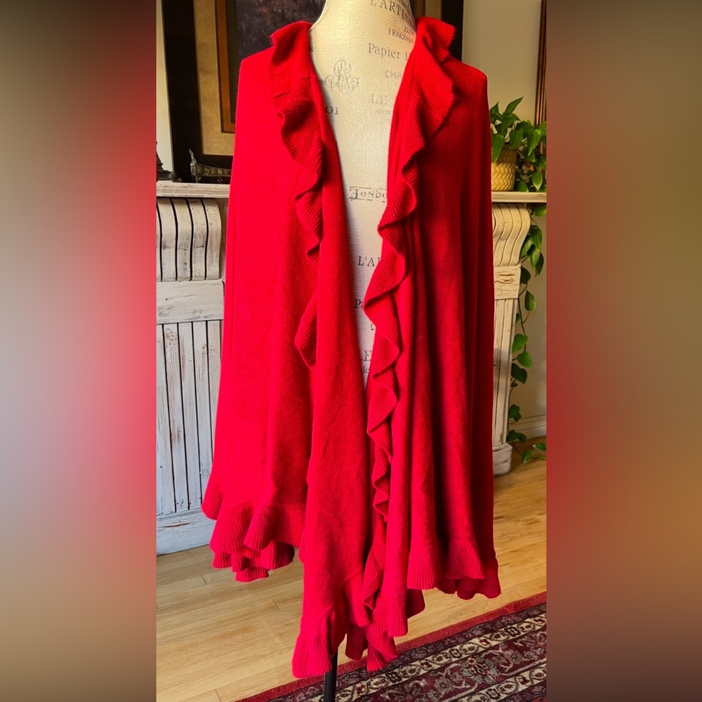 EUC Wrap St. Valentine’s / Christmas Shawl OSFM Comfy Cozy!